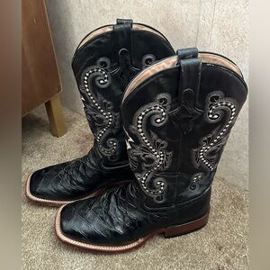 Ferrini Boots Genuine Leather Seabass print women’s 7.5B